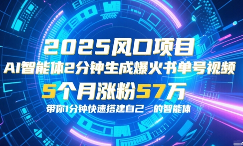AI智能体2分钟一键生成爆火书单号原创视频，5个月涨粉57w，带你零代码1分钟搭建智能体-万三聊项目