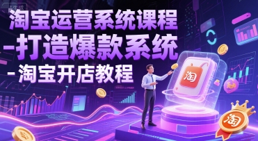 淘宝运营系统课程-打造爆款系统-淘宝开店教程-万三聊项目