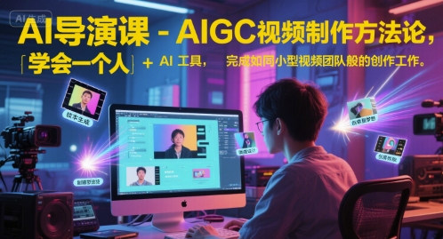 AI导演课-AIGC视频制作方法论，学会一个人+AI工具，完成如同小型视频团队般的创作工作，实现导演梦-万三聊项目