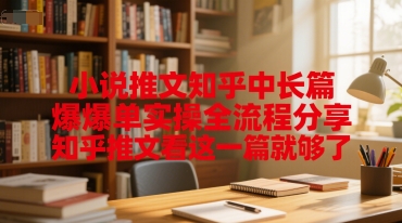 小说推文知乎中长篇爆单实操全流程分享，知乎推文看这一篇就够了-万三聊项目