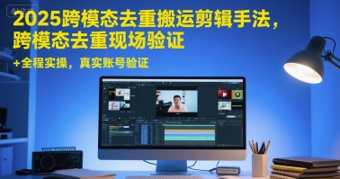 2025跨模态去重搬运剪辑手法，跨模态去重现场验证 +全程实操，真实账号验证-万三聊项目
