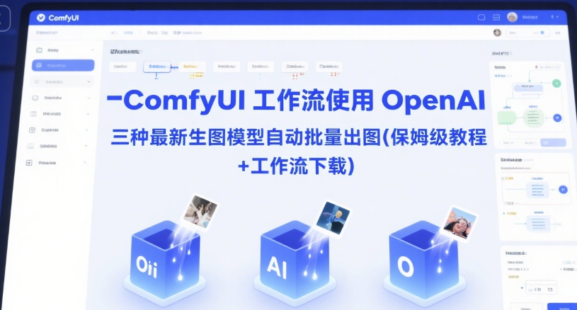 ComfyUI 工作流使用 OpenAI 三种最新生图模型自动批量出图(保姆级教程+工作流下载)-万三聊项目