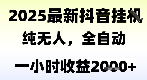 独家抖音无人撸礼物，全自动纯无人，长期稳定 一个小时收益2k+，小白当天拿结果【揭秘】-万三聊项目
