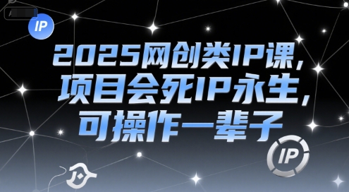 2025网创类IP课，项目会死IP永生，可操作一辈子-万三聊项目