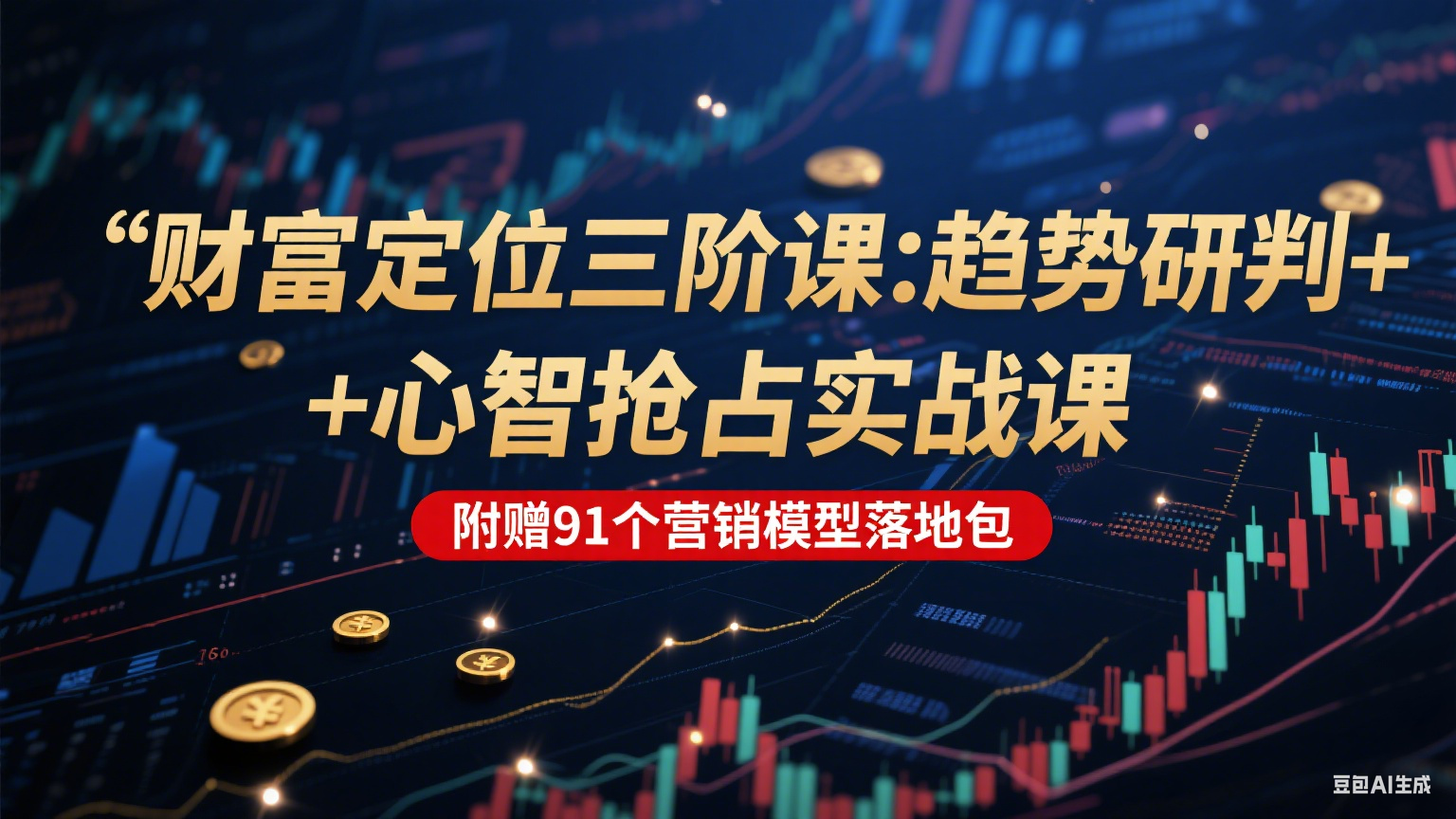 财富定位三阶：趋势研判 + 心智抢占实战课，附赠91个营销模型落地包-万三聊项目