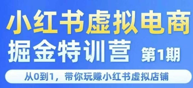 小红书虚拟电商掘金特训营第1期，从0到1，带你玩转小红书虚拟店铺-万三聊项目