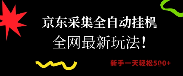 京东采集全自动挂G项目，全网最新玩法新手一天轻松5张【揭秘】-万三聊项目