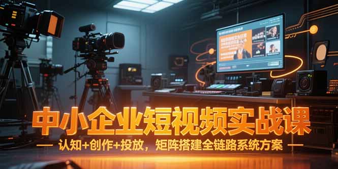中小企业短视频实战课，认知+创作+投放，矩阵搭建全链路系统方案-万三聊项目