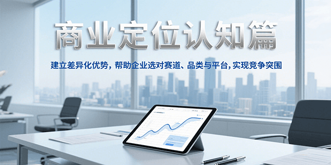 商业定位认知，建立差异化优势，帮助企业选对赛道、品类与平台，实现竞争突围-万三聊项目