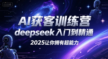 AI获客训练营，deepseek入门到精通，2025让你拥有超能力-万三聊项目