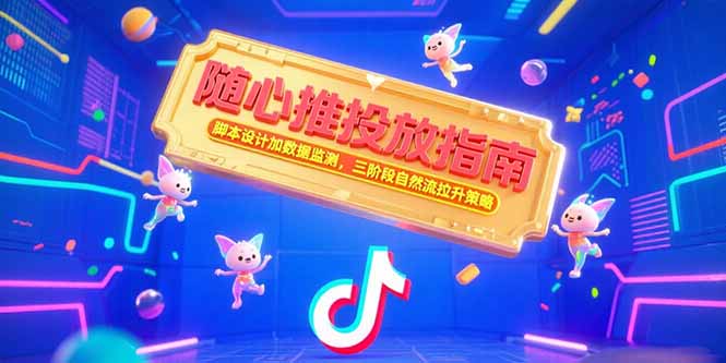 随心推投放指南，脚本设计加数据监测，三阶段自然流拉升策略-万三聊项目
