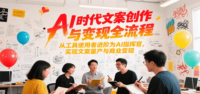 AI时代文案创作与变现全流程，从工具使用者进阶为AI指挥官，实现文案量产与商业变现-万三聊项目