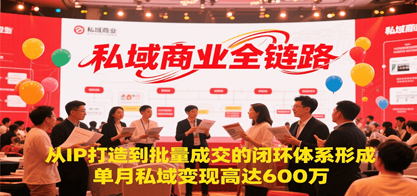 私域商业全链路，从IP打造到批量成交的闭环体系形成，单月私域变现600万-万三聊项目