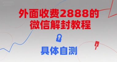 外面收费2888的微信解封教程，具体自测-万三聊项目