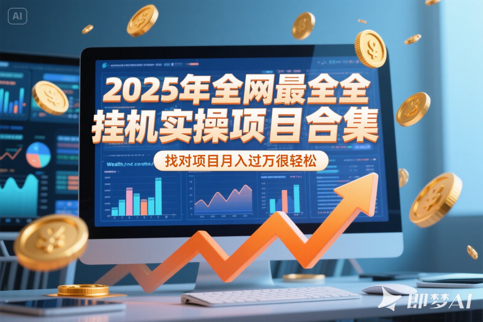2025年挂机实操项目实操演练，挂机类型，AI直播类型，轻资产创业类型…-万三聊项目