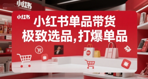 小红书单品带货，极致选品，打爆单品-万三聊项目
