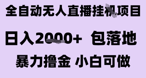 最新全自动抖音无人直播挂G项目，日入2k+ 包落地暴力撸金，小白可做【揭秘】-万三聊项目