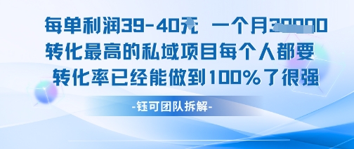 每单利润40一个月7k+转化最高的私域项目，每个人都要的产品转化率已经能做到100%-万三聊项目