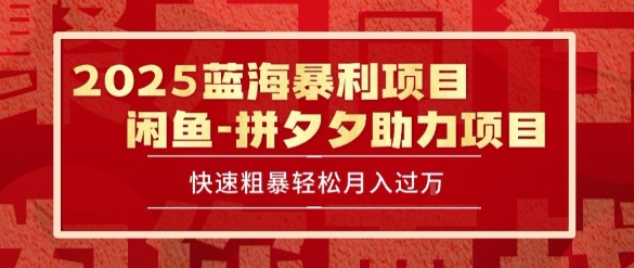 2025 最新闲鱼蓝海暴利项目 快速粗暴让你月入过1W不是梦，保姆级教程【揭秘】-万三聊项目