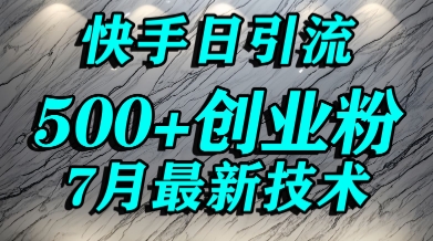 创业粉怎么打？快手精准引流创业粉，宝妈群体日进500+精准流量-万三聊项目