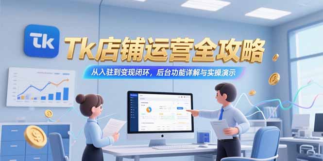 Tk店铺运营全攻略，从入驻到变现闭环，后台功能详解与实操演示-万三聊项目