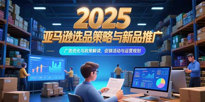 2025亚马逊选品策略与新品推广，广告优化与政策解读，促销活动与运营规划-万三聊项目