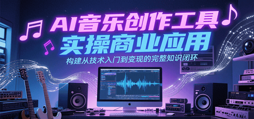 AI音乐创作工具实操商业应用，构建从技术入门到变现的完整知识闭环-万三聊项目
