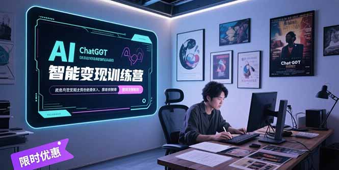 AI智能变现训练营，ChatGPT写作变现，电影解说制作，图文带货方法论-万三聊项目