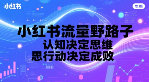 小红书流量野路子，认知决定思维，思维决定行动，行动决定成败-万三聊项目