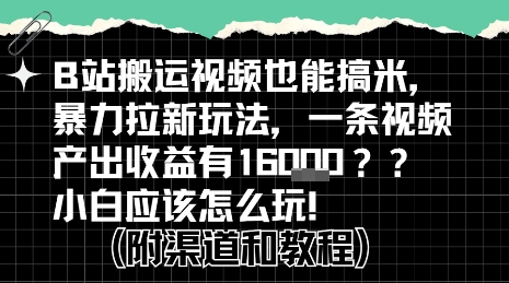 b站掘金计划？搬运视频也能挣拉新的收益，小白应该怎么玩！-万三聊项目