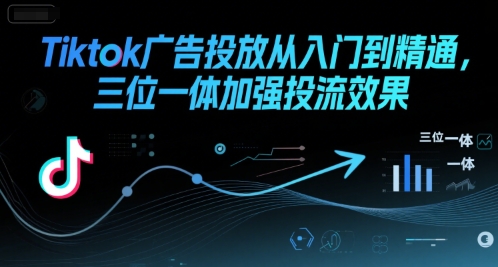 Tiktok广告投放从入门到精通，三位一体加强投流效果-万三聊项目
