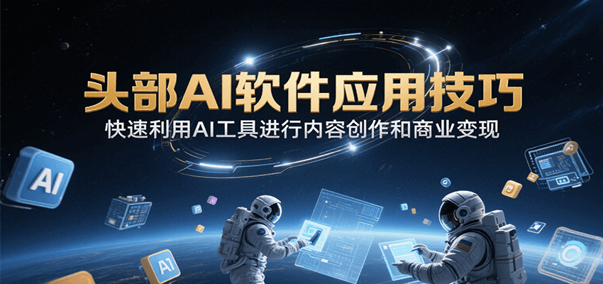 头部AI软件应用技巧，快速利用AI工具进行内容创作和商业变现-万三聊项目