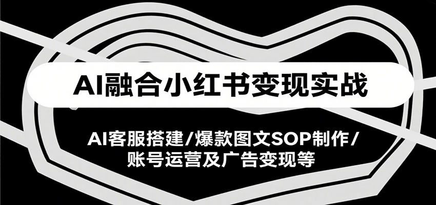 AI融合小红书变现实战课，AI客服搭建/爆款图文SOP制作/账号运营及广告变现等-万三聊项目