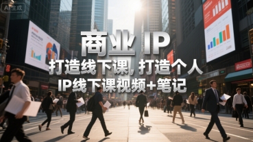 商业IP打造线下课，打造个人 IP线下课视频+笔记-万三聊项目