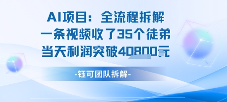AI收徒变现闭环：一条视频收35人，日入1k+(附完整SOP)-万三聊项目