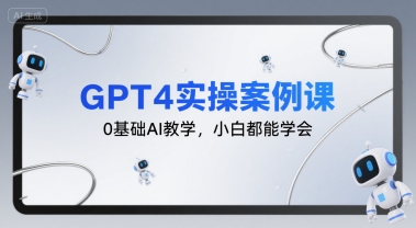 GPT4实操案例课，0基础AI教学，小白都能学会-万三聊项目