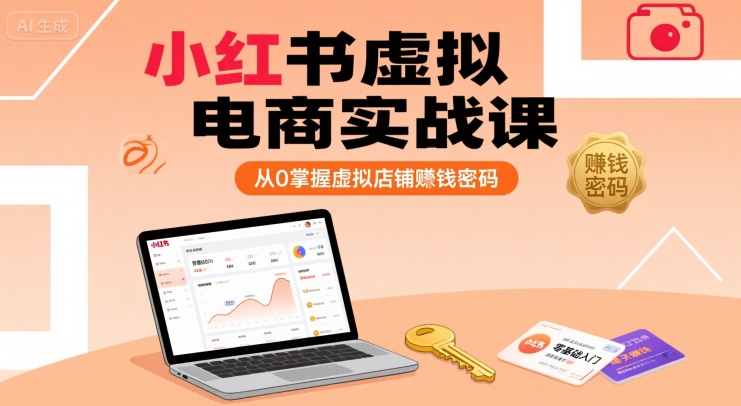 小红书虚拟电商实战课，从0掌握虚拟店铺賺钱密码(更新)-万三聊项目