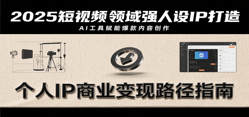 2025短视频领域强人设IP打造，结合爆款案例与AI工具应用，从个人出镜到商业成交转化-万三聊项目