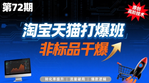 淘宝天猫打爆班原创高阶技术第72期，非标品干爆-万三聊项目