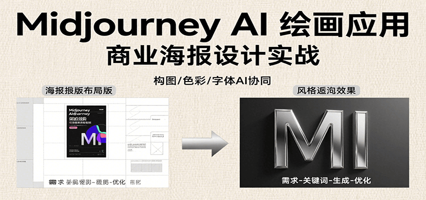 Midjourney AI绘画应用，关键词指令解析、漫画头像制作、海报设计、3D人物生成等-万三聊项目
