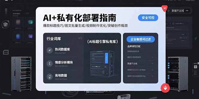 AI+私有化部署指南 爆款标题技巧/图文批量生成/视频制作优化/突破创作瓶颈-万三聊项目