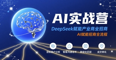 AI实战营：DeepSeek赋能产业商业招商，AI赋能招商全流程-万三聊项目