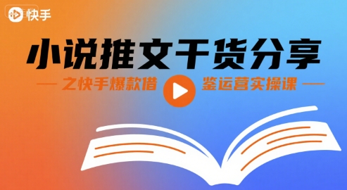 小说推文干货分享之快手爆款借鉴运营实操课-万三聊项目