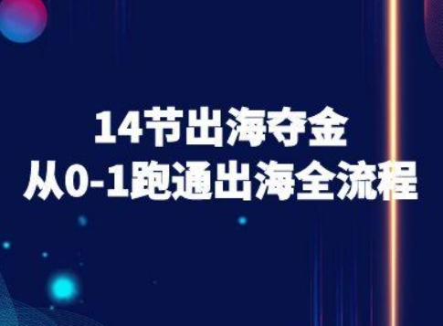 14节出海夺金从0-1跑通出海全流程-跨境电商教程-万三聊项目
