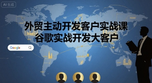 外贸主动开发客户实战课，谷歌实战开发大客户-万三聊项目