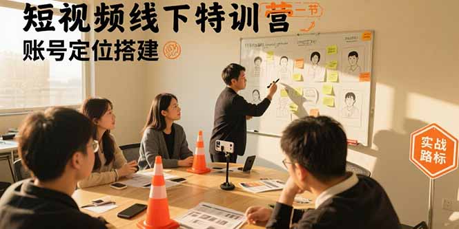 短视频线下特训营：账号定位搭建/口播号拍摄剪辑/直播间流量入口/变现实战-万三聊项目