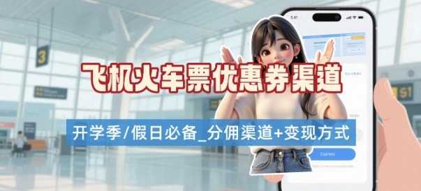 学生党必看！机票火车票优惠券申请渠道 + 项目打法，开学季节日速存-万三聊项目