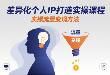 差异化个人IP打造实操课程，实操流量变现方法-万三聊项目