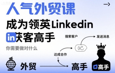 人气外贸课-成为领英Linkedin获客高手，你需要做对什么-万三聊项目