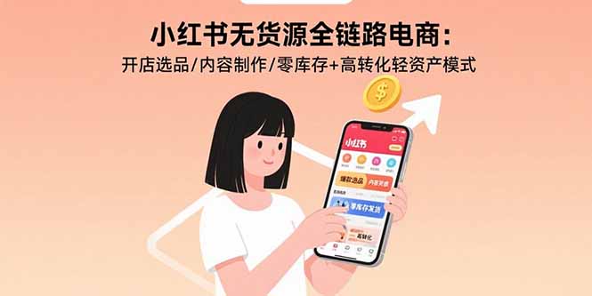 小红书无货源全链路电商：开店选品/内容制作/零库存+高转化轻资产模式-万三聊项目